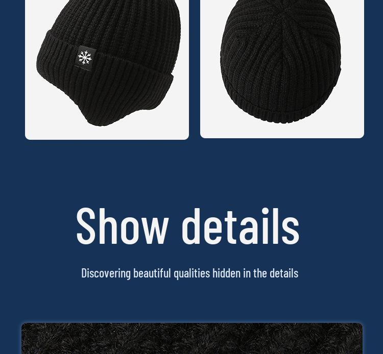 Men's Winter Wool Hat & Scarf Set: Thickened, Ear-Protecting, Cold-Proof, Warm, Knitted, Ideal for Riding