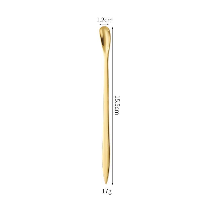 Korean Gold Stainless Steel Multi-Purpose Small Spoon for Coffee, Tea, and More