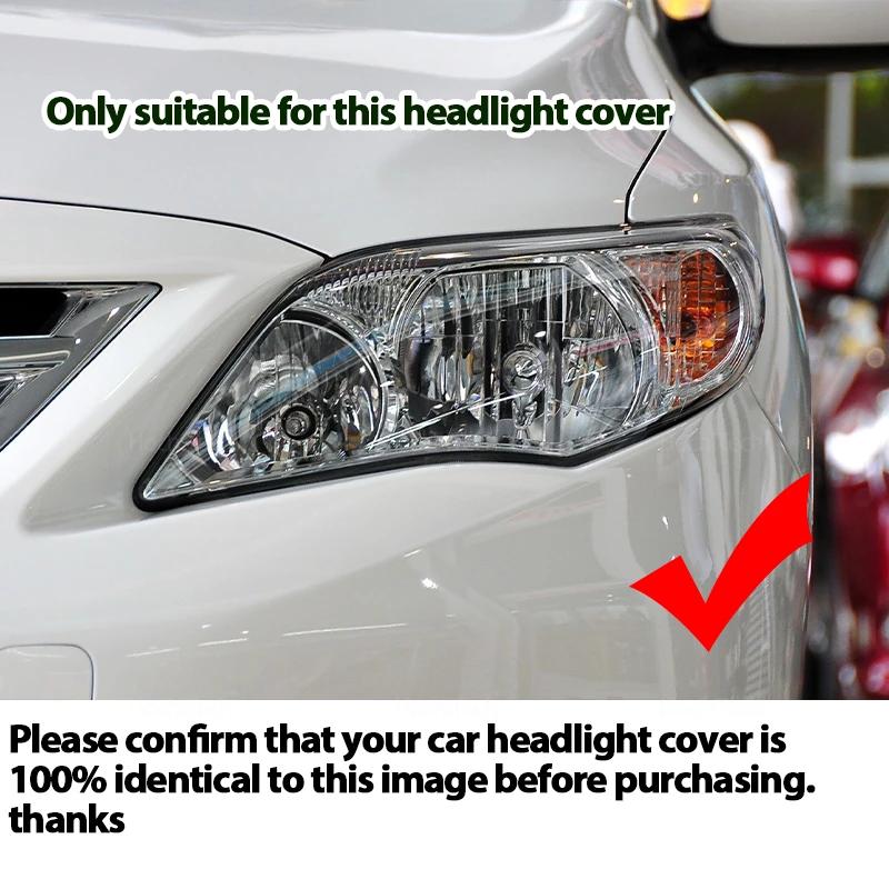 Für Toyota Corolla E140 E150 Breitbau Version 2010 2011 2012 2013 Hitzebeständiger Transparenter Frontscheinwerferabdeckung Schutz