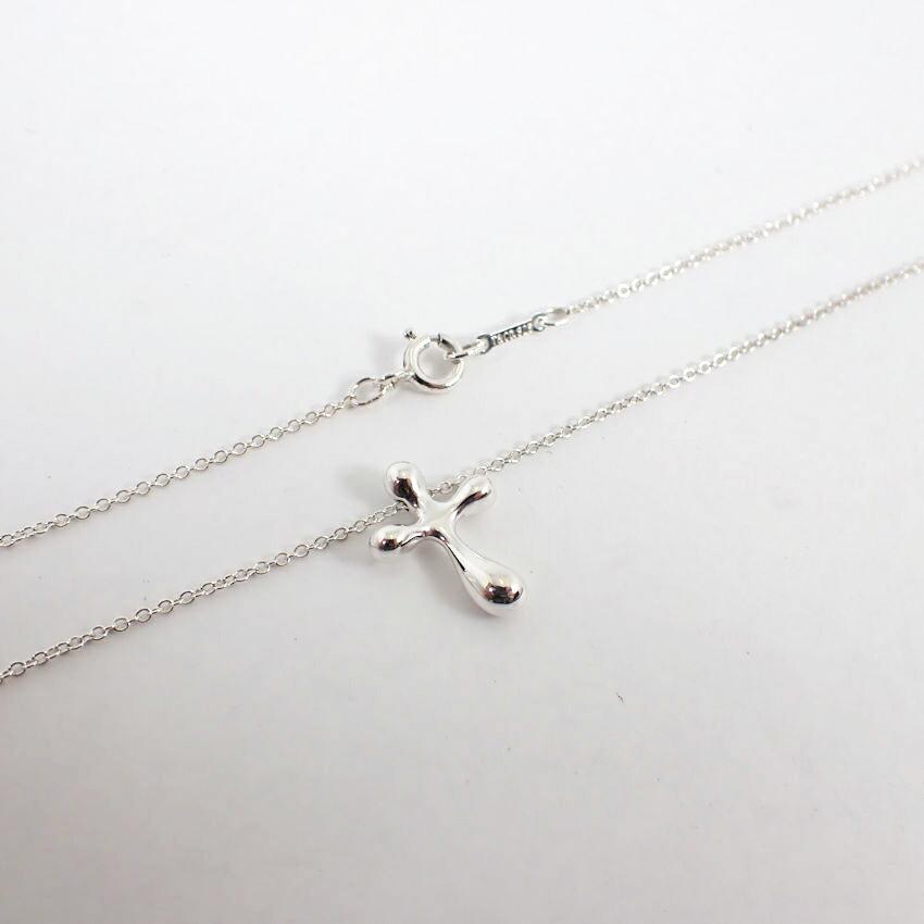 [Folosit] TIFFANY/Tiffany 925 Pandantiv/Colier Cruce/j60-7