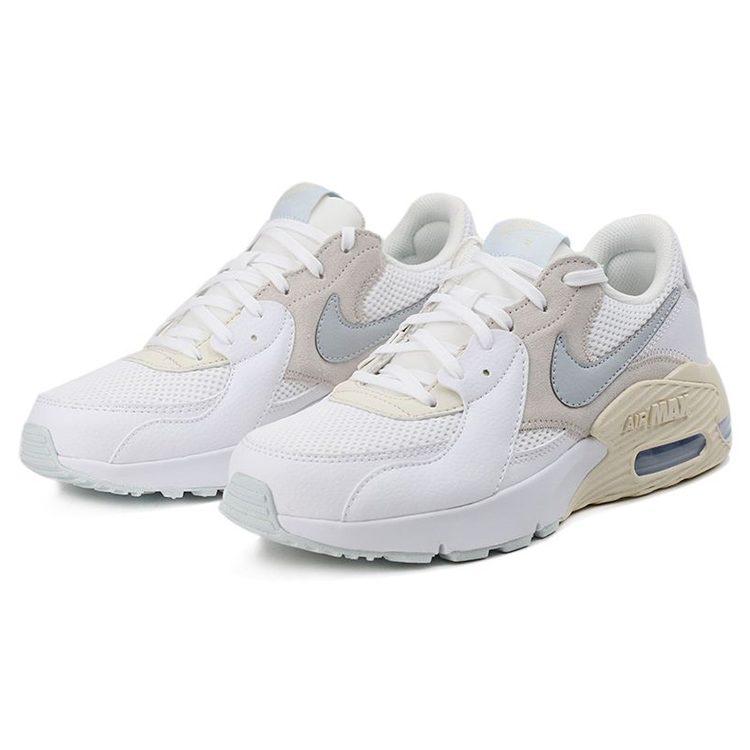 Nike Air Max Excee Cushioning Low Top Air Cushion Running Shoes Women's White Gray Patchwork CD5432-104