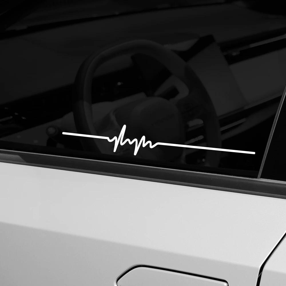 Graphics ECG Heartbeat Strip Stickers Car Body Windows Hood Bumper Decor Decal Vinyl Decoration Auto Tuning Para Accessories