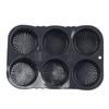 6 Cavity Hamburger Bun Mould Foldable Reusable Bread Mould ‑40 Fahrenheit  to +446 Fahrenheit  Heat Resistance Baking
