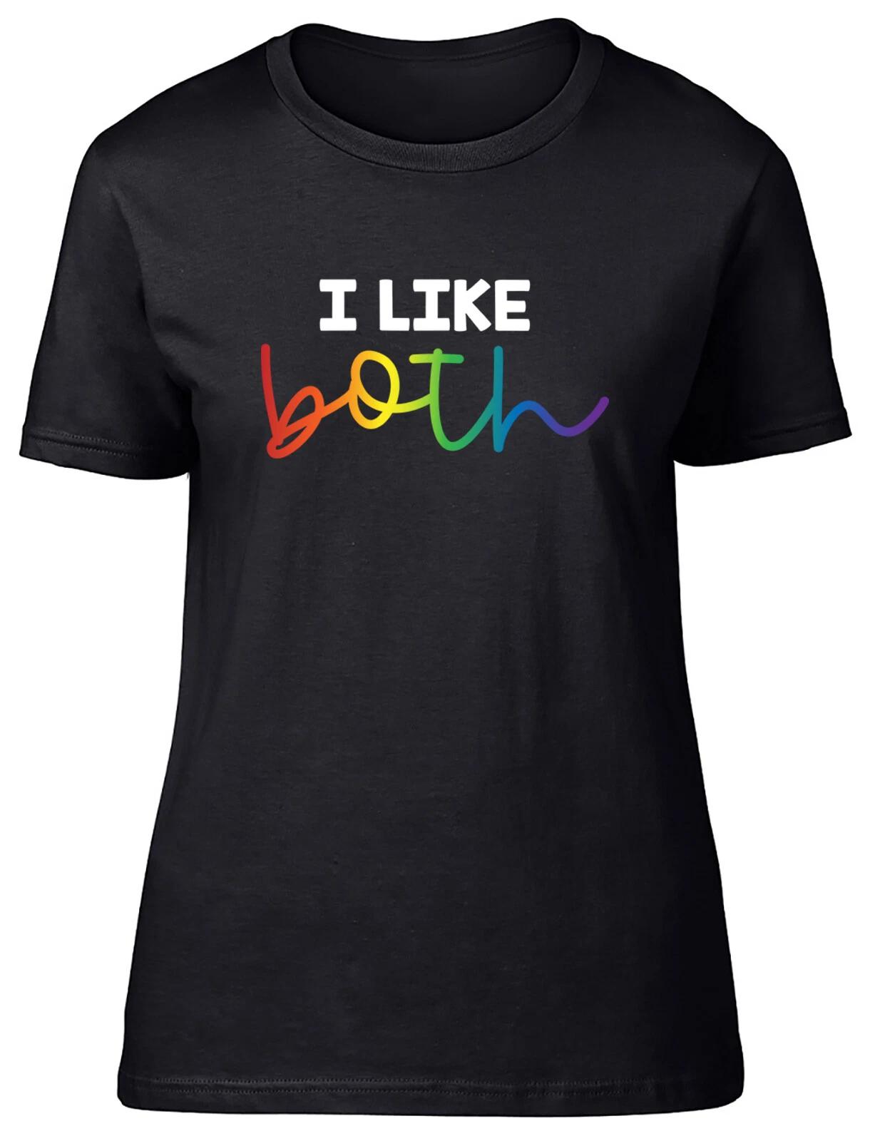I Like Both Men Women Fitted Womens Ladies T Shirt XS