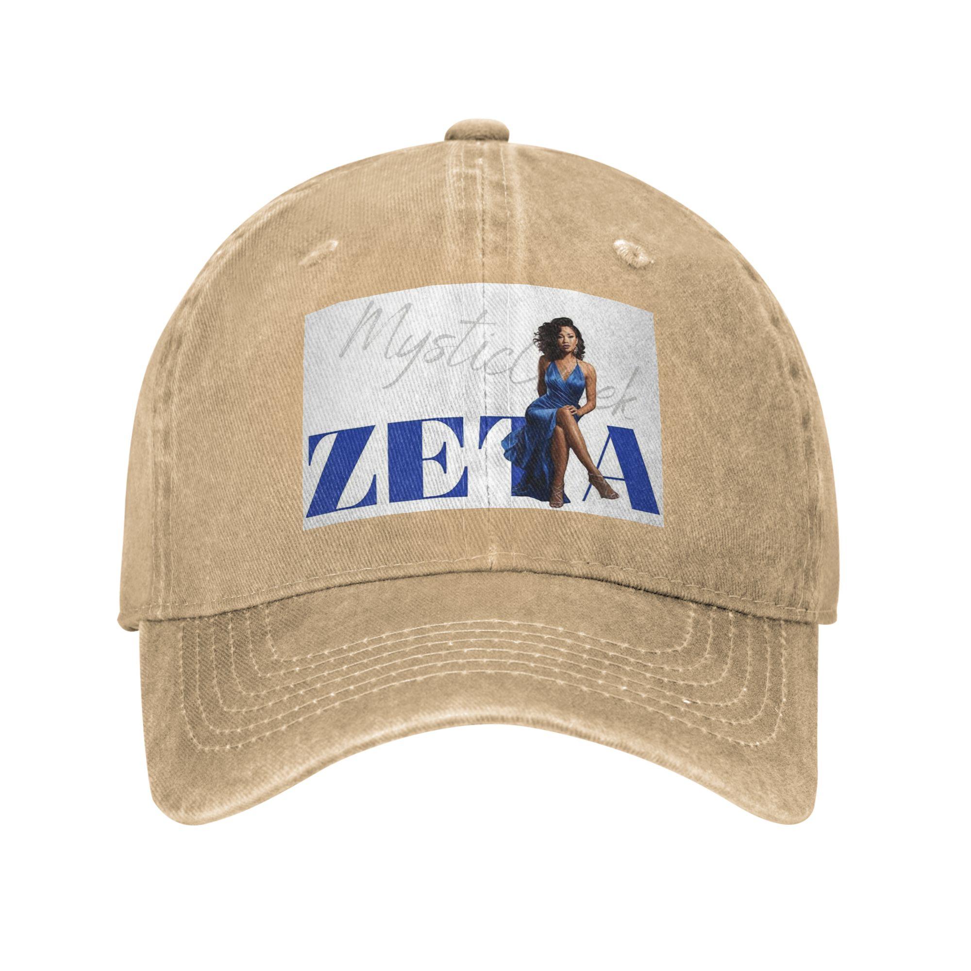 

Zeta Phi Beta Sorority Greek Letter 1920 Baseball Caps Washed Denim Hats Casquette Sports Baseball Cowboy Hat for Unisex Women One Size