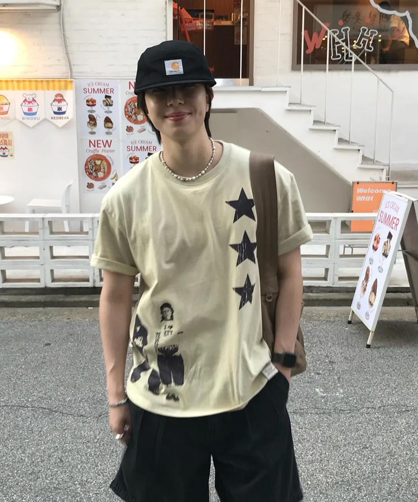 GRAVER [Unisex]Star3 Short Sleeve T-Shirt_7Color (B Type)