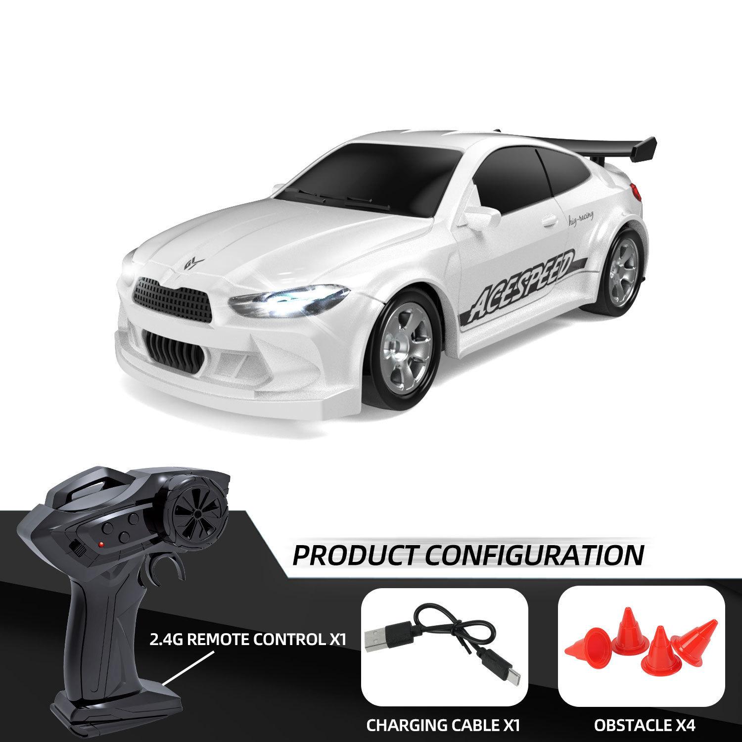

1/64 4wd Rc Drift Car Infinitely Variable Adjustable Speed Mini Pocket Desktop Racing Toy Car For Children Hobbyists белый