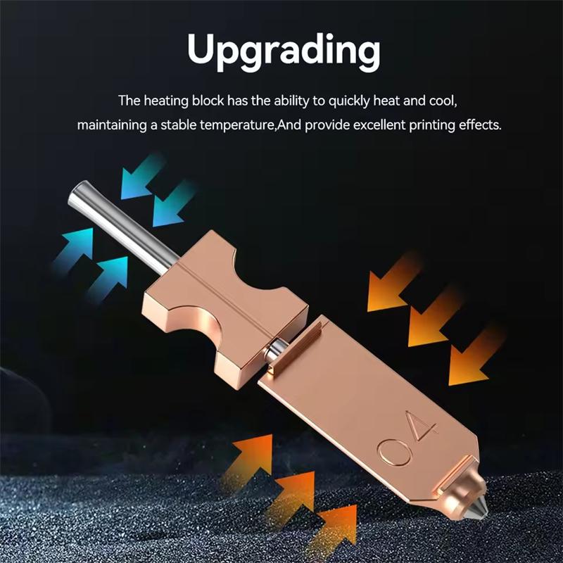 For Flashforge AD5X Nozzle Upgrade Detachable 0.4 0.6 0.25 0.8mm for Flashforge AD5X Hotend Extruder Quick Release Heater Block