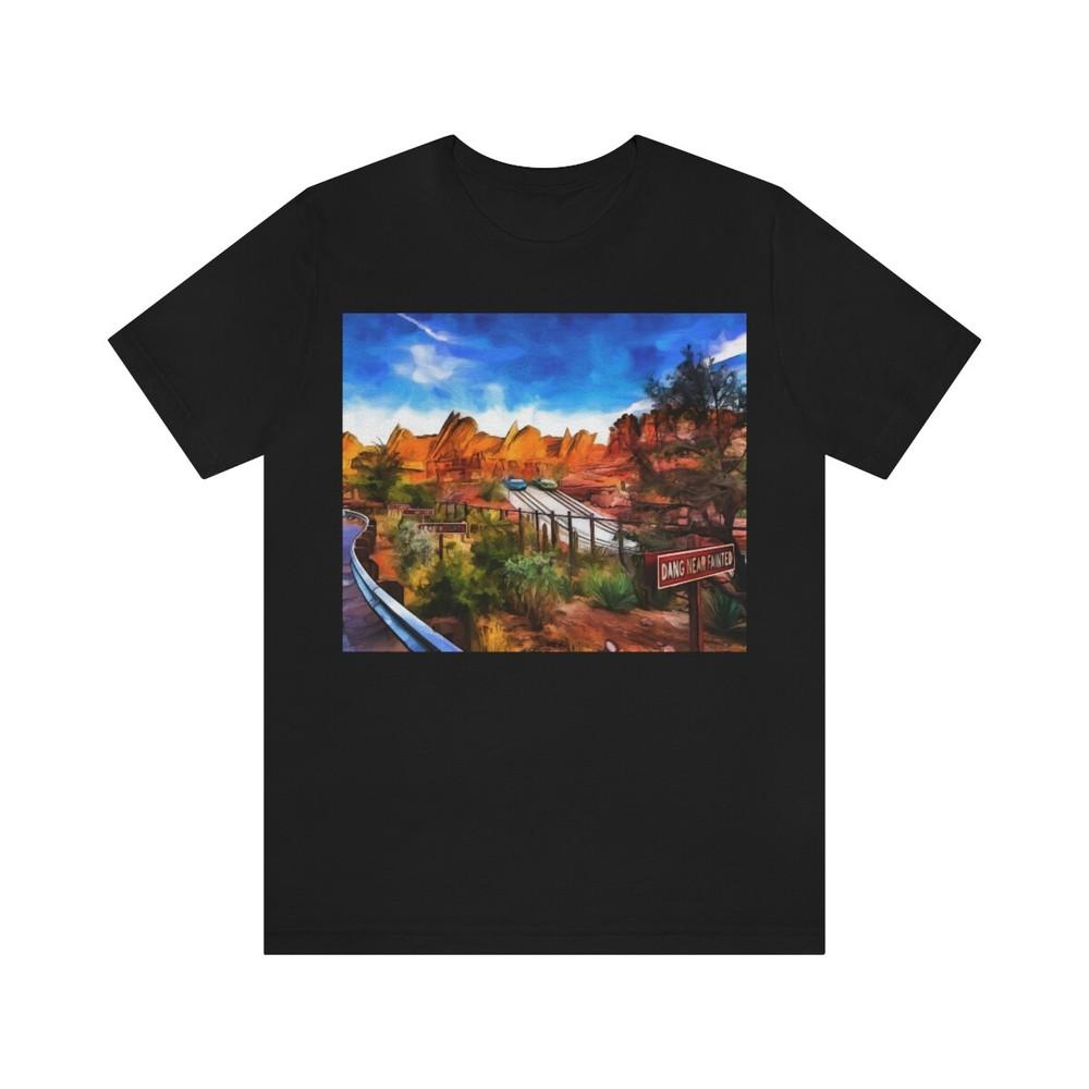 

Tee Painting of Disneyland RADIATOR SPRINGS RACERS Unisex T-Shirt L