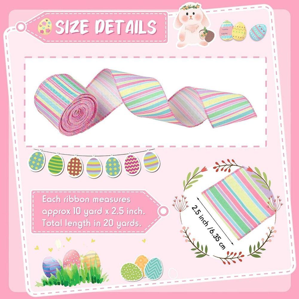 6.3cm 5 Yard Silk Ribbons Accesories DIY Bowknot Colorful Ribbons Flower Package Linen-like Decorative Webbing Wrapping Supplies