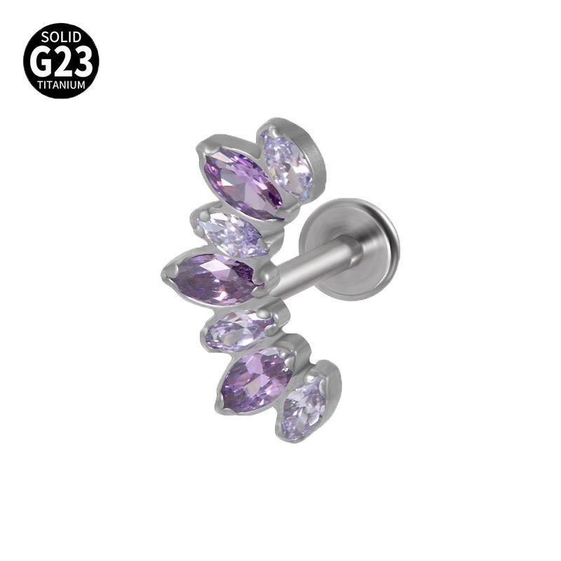 

G23 Aobao Фантазийные пирсинг-украшения Женский циркон Violet Rod thick 1.2 rod length 8mm