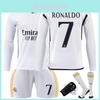 Modisches 2324 Real Madrid Langarm-Fußballtrikot für Kinder Vini Jr. Beckham Modric