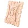 AEE4-Vintage Unpainted Wood Carved Corner Onlay Applique Frame Background Home Furniture Wall Cabinet Door Decor Decoration