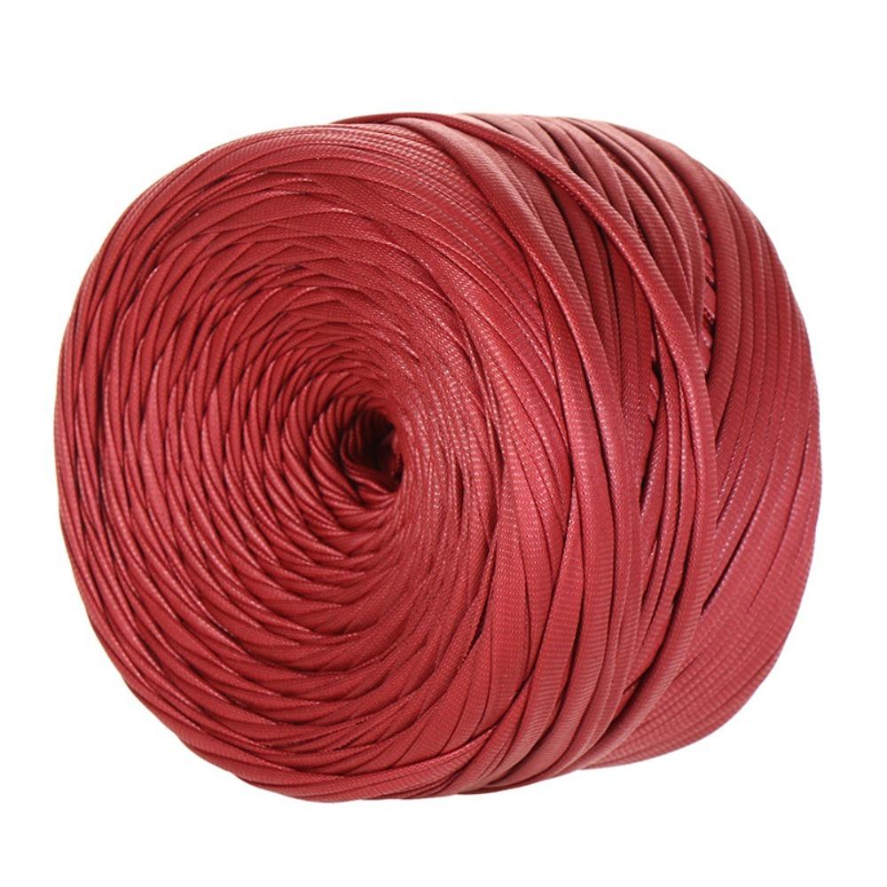 

200g/Roll Faux Leather Material Faux Leather Yarn Woven Yarn Crocheting Thread Yarn DIY Knitting червоний