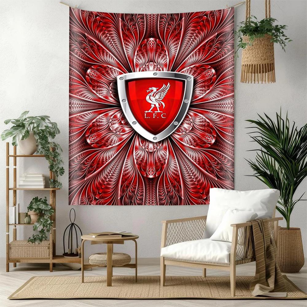 Liverpool Football Club Vægdekoration Vægtæppe Kunst Til Kæledyrsminde Fødselsdag Bryllupsfest Baggrund Familiegave