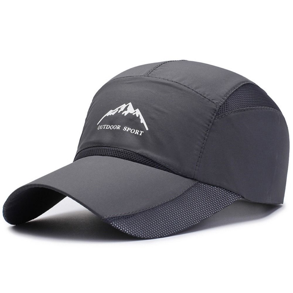 Mountain Printed Quick Dry Baseball Cap Extended Brim UV Protection Breathable Mesh Sun Hat Adjustable Fishing Sun Hat