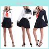 Elegant Women's Long Sleeve School Girl Uniform Sailor Dress For Cosplay Enthusiasts