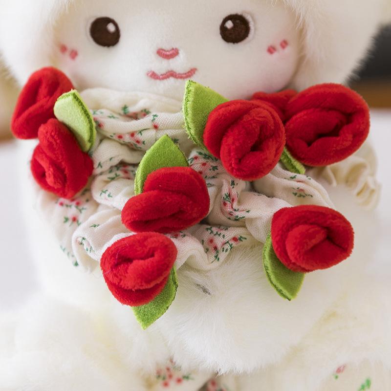 1 Bucată Păpușă Miel Cadou de Îmbrățișare Pentru Prietenă Ziua de Naștere Ziua Îndrăgostiților Buchet de Trandafiri Jucărie de Pluș Animal Moale de Pluș Păpușă de Colecție