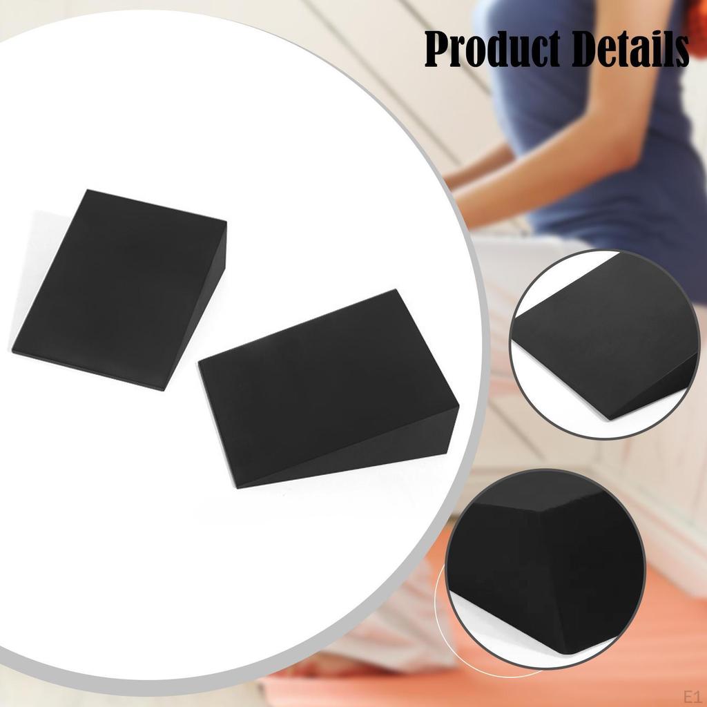 2 Pieces Yoga Block Black Improve Flexibility Portable Accessories Brick for Squat Indoor