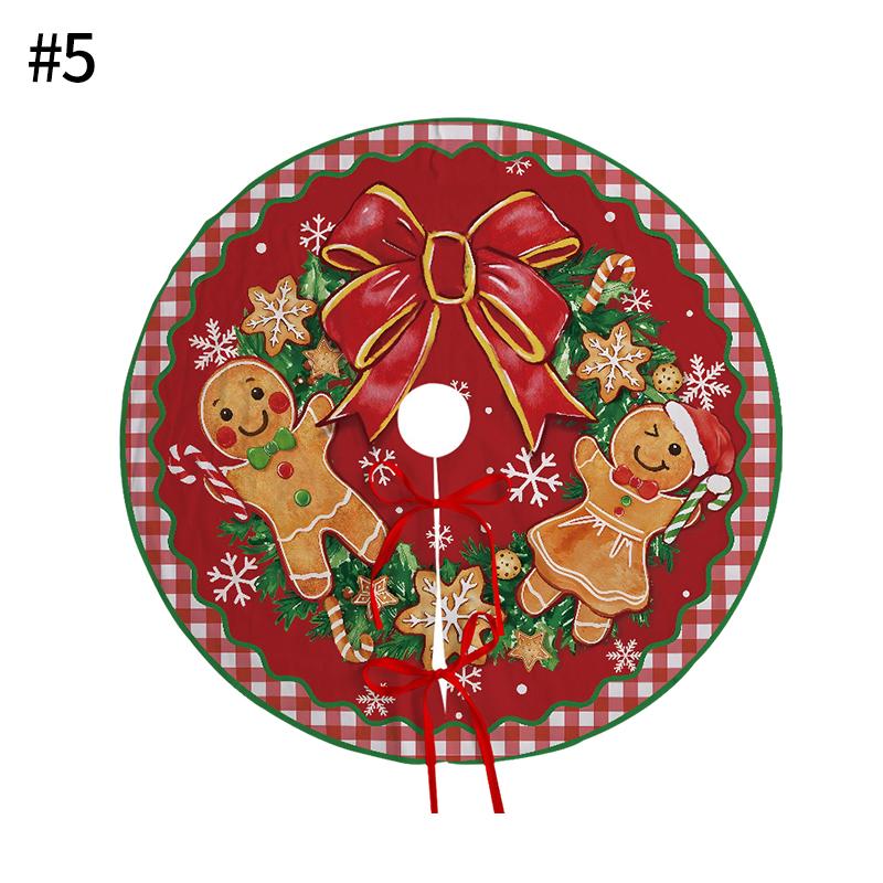40-90cm Christmas Tree Skirt White Snowflake Xmas Tree Skirt Christmas Tree Decorative Base Carpet New Year Navidad Party Decor