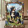 Surfing Dogs In the Ocean Theme Blanket Lightweight Warm Flannel Blanket Decorative Throw Blanket for Home Decoration