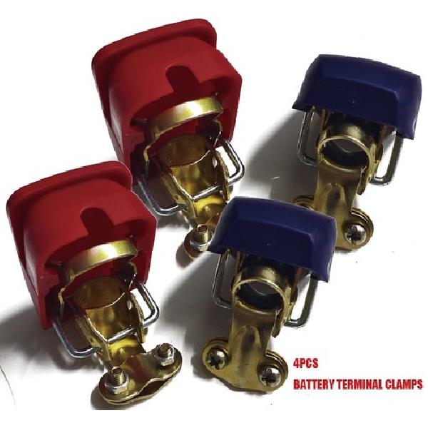 4X Universal Car Battery Terminals Clamps Quick Release Cable Adapter Connector
