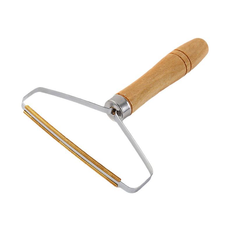 Manual Cashmere Overcoat Lint Remover - Double-Sided, Non-Damaging with Wooden Handle