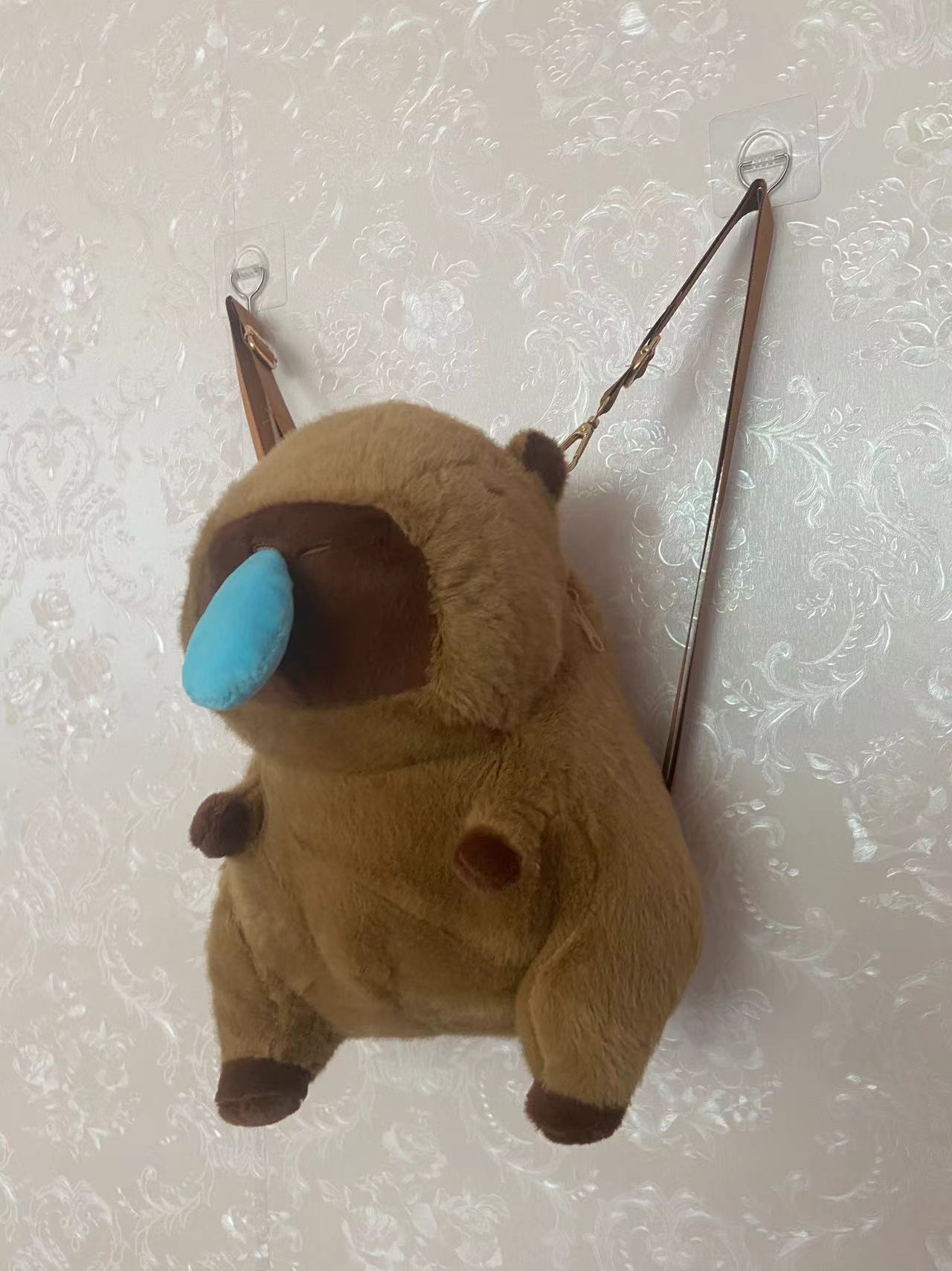 Capybara Pluche Rugzak Kawaii Mode Pluche Pop Bont Tas Kinder Rugzak Schoudertas Mini Rugzak Tassen Cadeaus Voor Vriendin 31cm-40cm