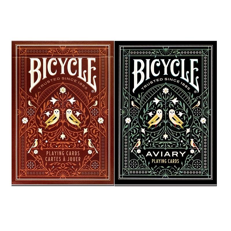 Orange Bicycle Aviary Playing Cards Deck Poker Size Card Games Magic Tricks