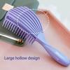 Anti-Static Detangling Brush Flexible Hollow Fluffy Curly Hair Styling Comb for Stubborn Hair Thick Wavy Hair