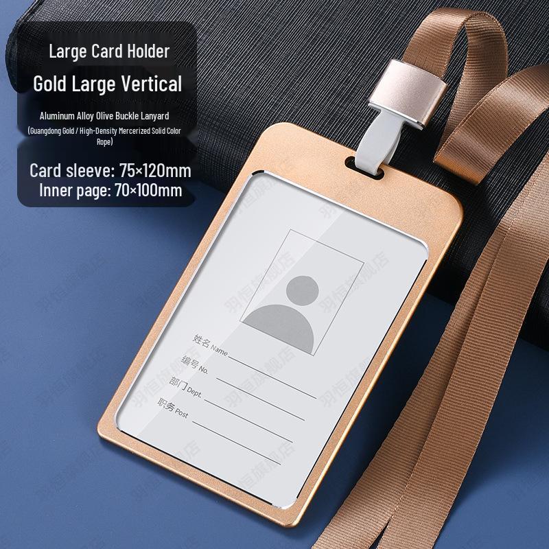 Aluminum Alloy ID Badge Lanyard with Card Holder