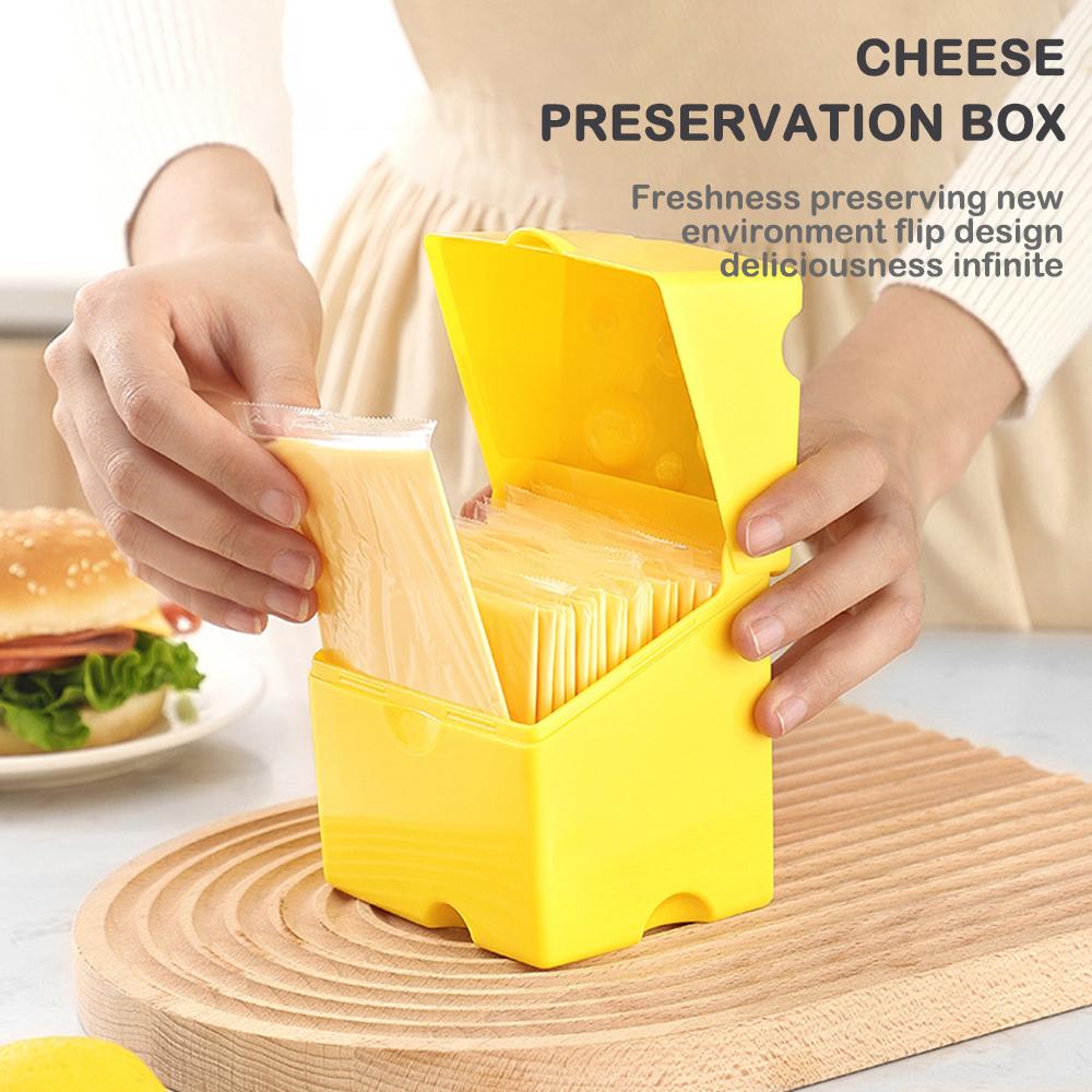 Sliced Cheese Storage Container Cute Kitchen Accessories With Lid Cute Kitchen Accessories Slice Cheese Holder Cheese
