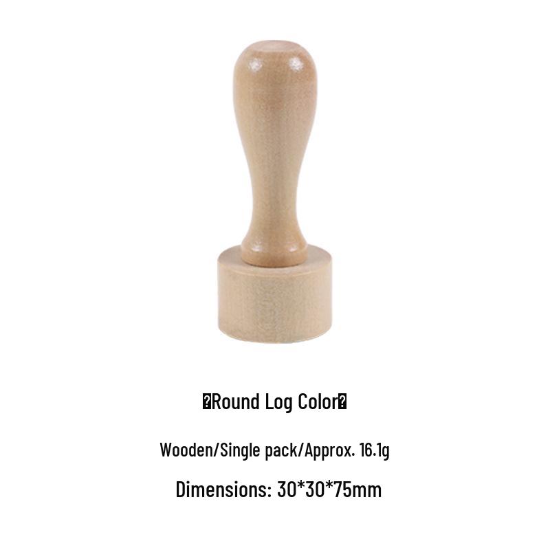 Wooden Handle Rubber Stamp for DIY Journaling