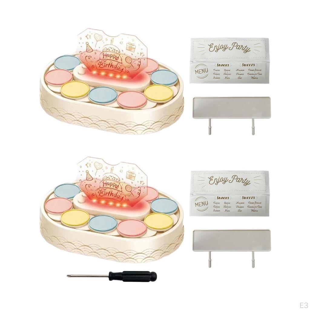 Degree Automatic Rotating Plates Carousel Cupcake Holder and Lights Music Cookie for