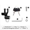 2 in 1 Motorcycle Helmet Lock Waterproof Helmet Anti-theft Safety Lock  Electric Vehicle