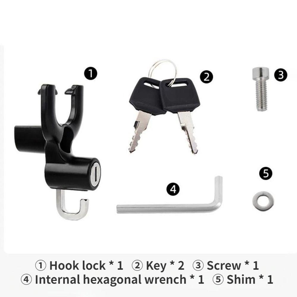 2 in 1 Motorcycle Helmet Lock Waterproof Helmet Anti-theft Safety Lock Electric Vehicle