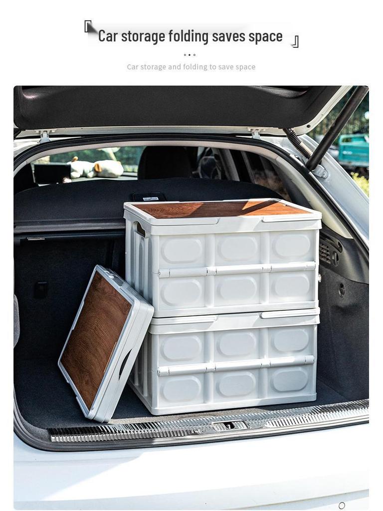 Outdoor Camping Truhe mit Holzdeckel und Griff