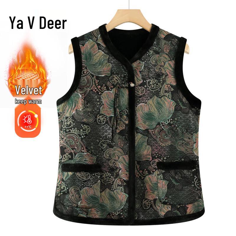 

Yalu Women s Mid-Aged & Elderly Plush Lined Thermal Vest 4XL