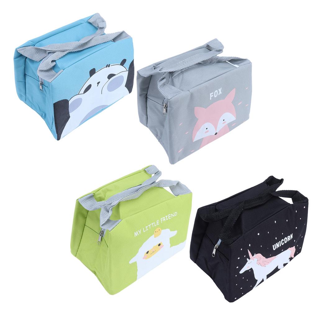 Insulated Lunch Bag Ergonomic Handle Aluminum Foil Waterproof Cute Portable Lunch Box for Outdoor for Picnic for Kids