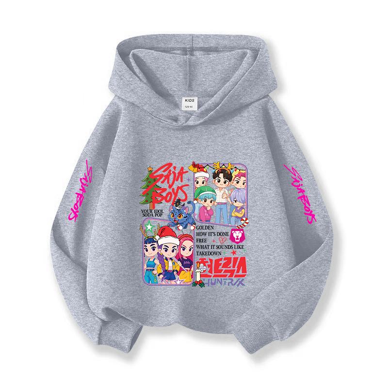 Kpop Christmas Casual Children's Hoodie Halloween Korean Fashion Comfortable Sweatshirt Children's Gift Girls Autumn Winter Set