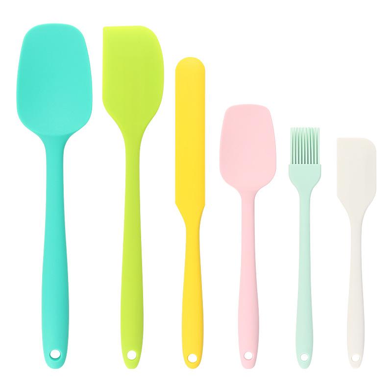 6-piece kitchen baking tool set silicone spatula cake cream silicone spatula oil brush spatula
