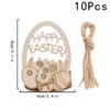 10 buc./pachet DIY ou felii de lemn Artizanat Decor de primăvară Articole pentru petreceri Iepuraș de Paște din lemn