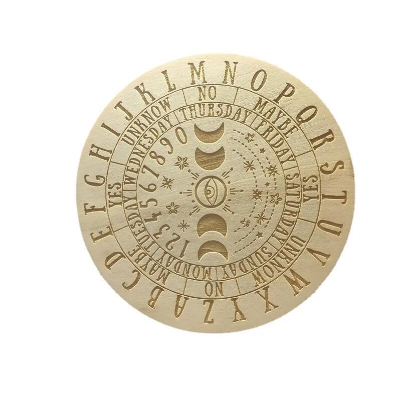 

Nordic Style Drink Coaster Wooden Sun Eyes Pattan Coasters For Coffee Cups Under Glass Mug Mat Hot Pad 15cm Round