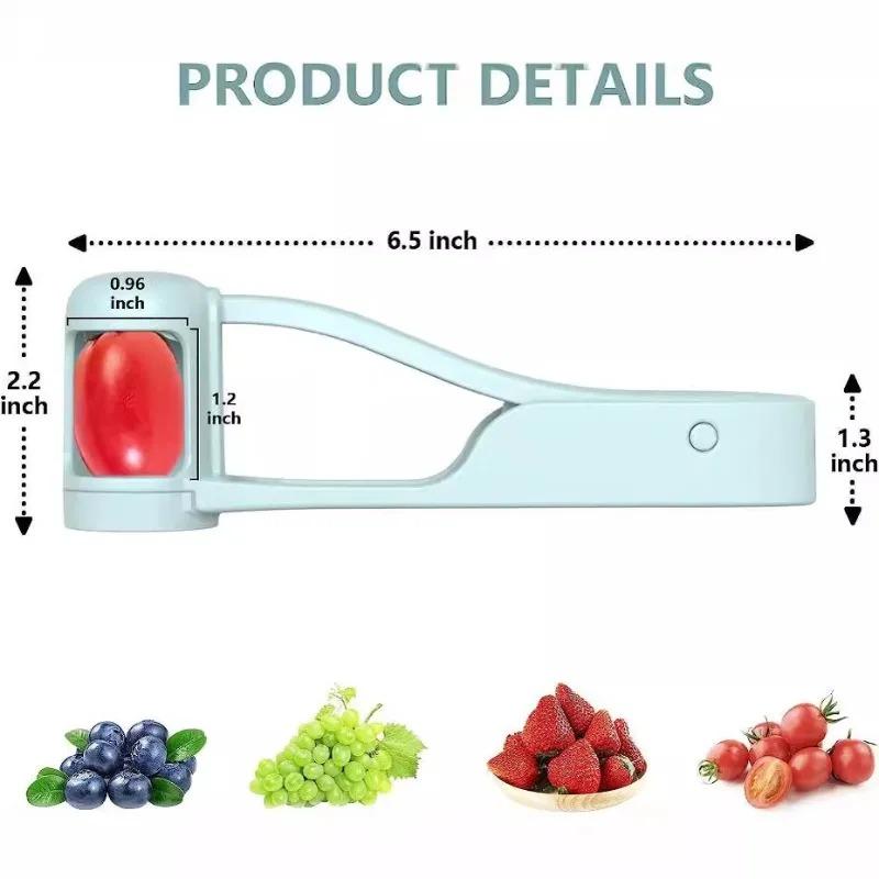 Affettatrice di pomodoro Taglierina per uva Utensili per insalata di frutta alla ciliegia Artefatto per i più piccoli Accessori per la cucina piccola Taglia Gadget per il bambino