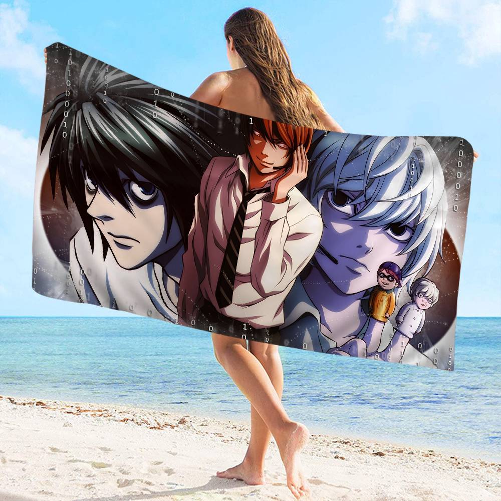 manga D-Death Note Suspense mystery Bath Towel Microfiber Soft Water Absorbing Breathable For Girl Kids Decorative Beach Towel