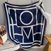 Scarf Ladies Imitation Cashmere Shawl Travel Decoration Square Scarf Letter Mo Air Conditioning Warm Cloak Thickened Scarf