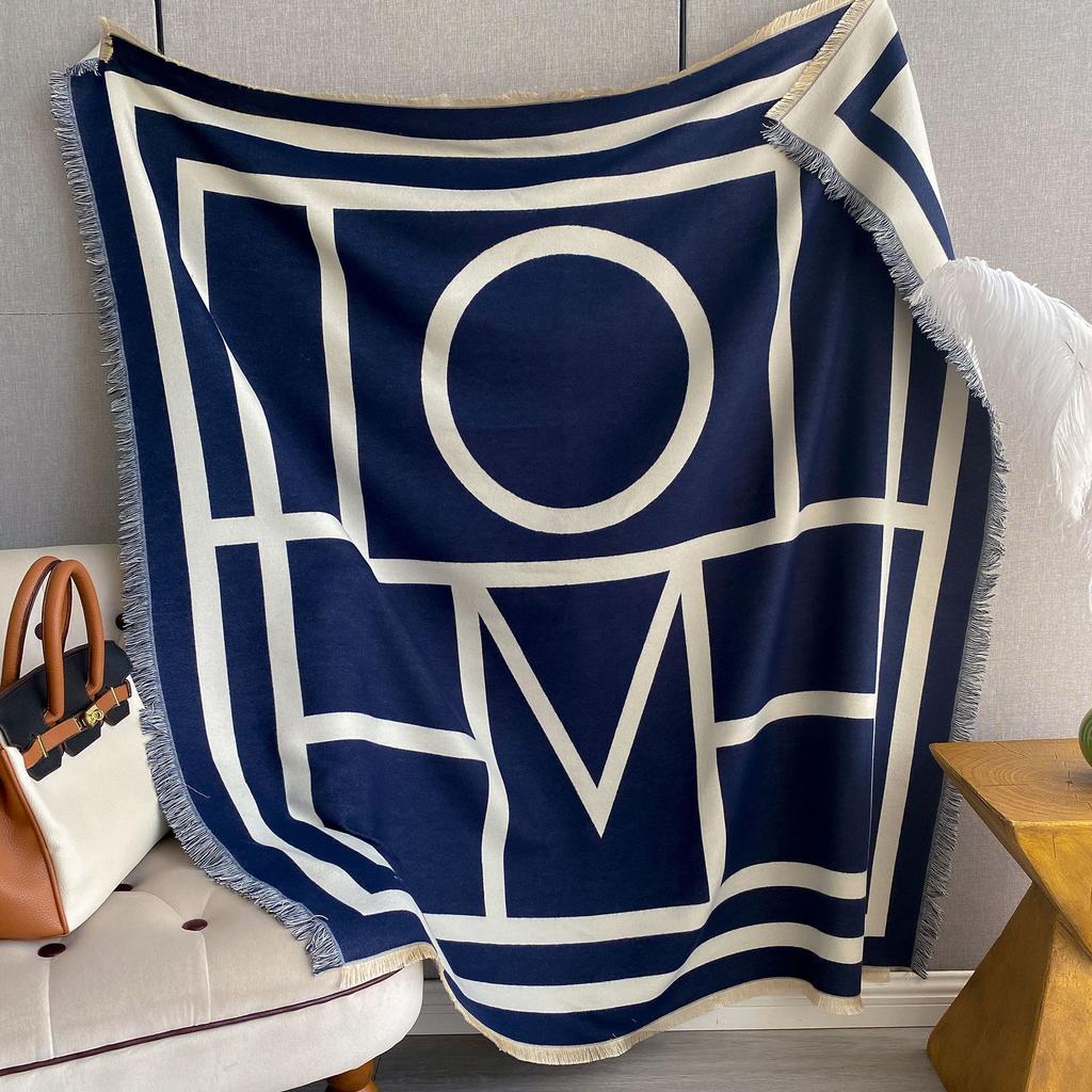 Scarf Ladies Imitation Cashmere Shawl Travel Decoration Square Scarf Letter Mo Air Conditioning Warm Cloak Thickened Scarf