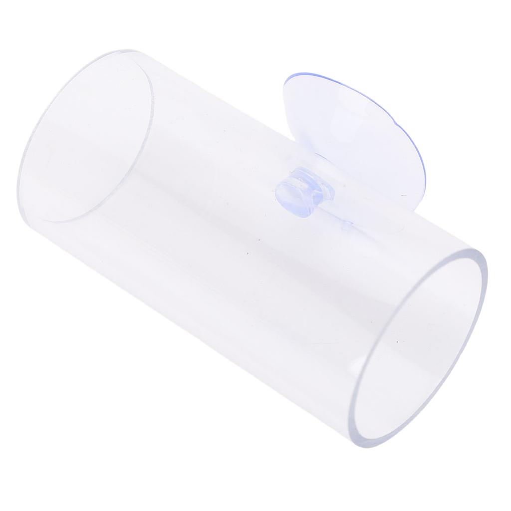 Betta Fish Tunnel Transparent Hollow Betta Fish Tube with Suction Cup for Resting Fish Tank Accessories S