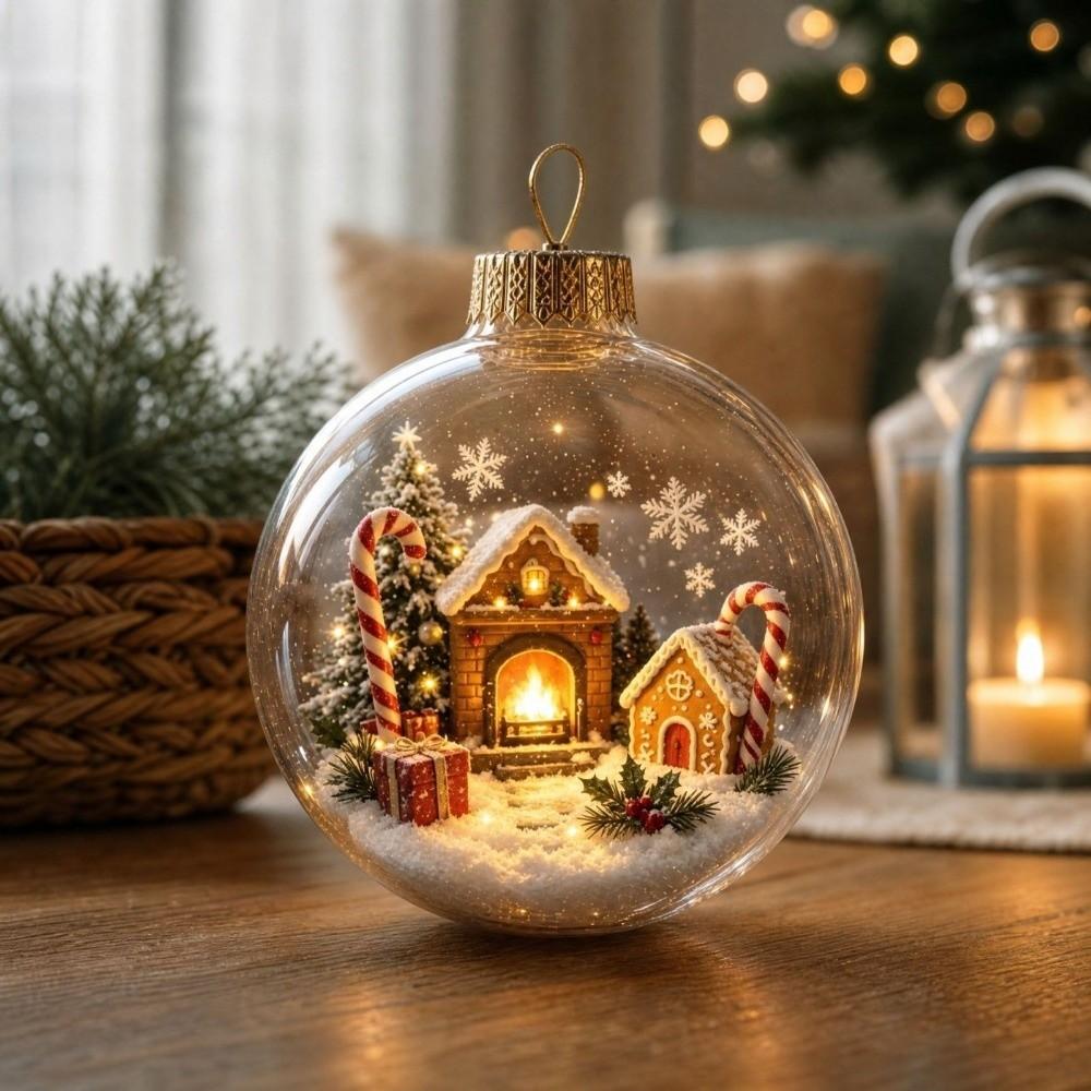 Acrylic Xmas Tree Pendants Pre-Lit Holiday Ornament Ball NEW Party Ornament Home Decor
