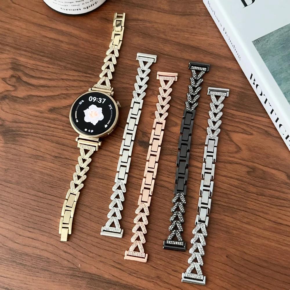 Diamant-Schlankes Armband für Huawei Watch GT6 Pro GT5 GT4 46mm Luxuriöses Damenarmband für Samsung Galaxy 7 5 6 4 Classic 40mm 44mm 42 47mm
